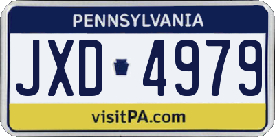 PA license plate JXD4979