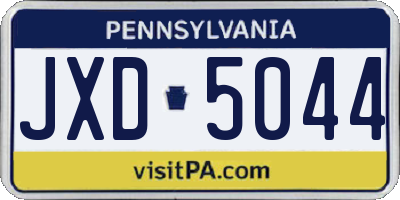 PA license plate JXD5044