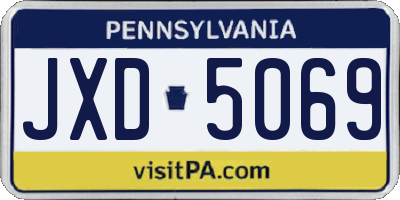 PA license plate JXD5069