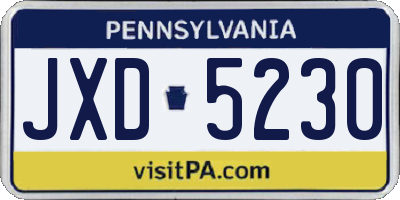 PA license plate JXD5230