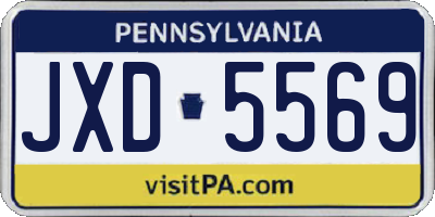 PA license plate JXD5569
