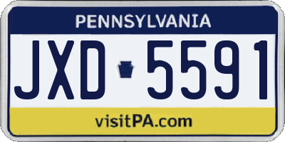 PA license plate JXD5591
