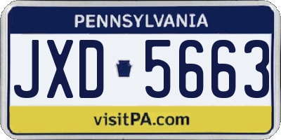 PA license plate JXD5663