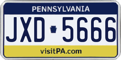 PA license plate JXD5666