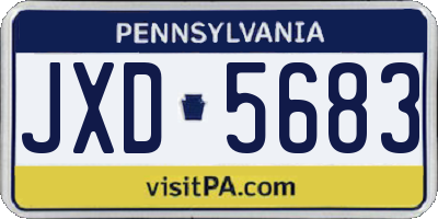 PA license plate JXD5683