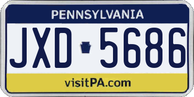 PA license plate JXD5686