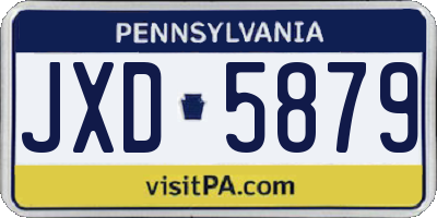 PA license plate JXD5879