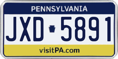 PA license plate JXD5891