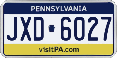 PA license plate JXD6027