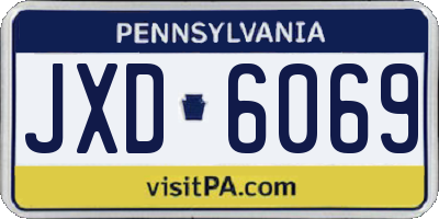 PA license plate JXD6069