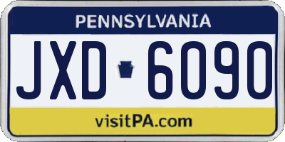 PA license plate JXD6090