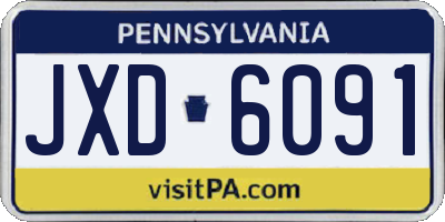 PA license plate JXD6091