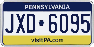 PA license plate JXD6095