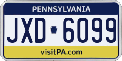PA license plate JXD6099