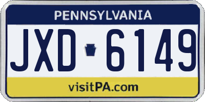 PA license plate JXD6149