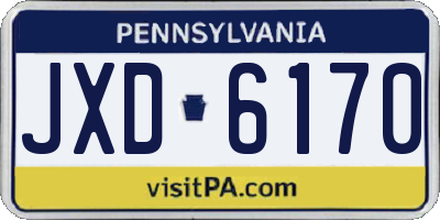 PA license plate JXD6170