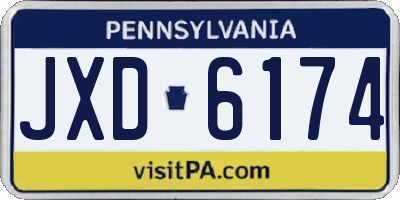 PA license plate JXD6174