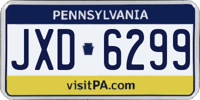 PA license plate JXD6299