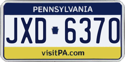 PA license plate JXD6370