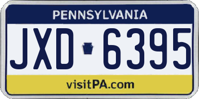 PA license plate JXD6395