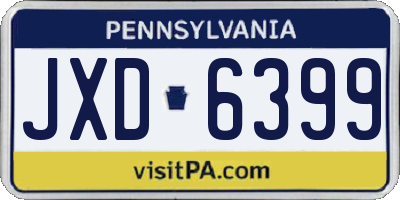 PA license plate JXD6399