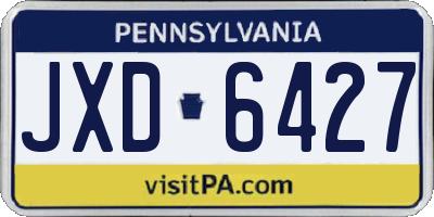 PA license plate JXD6427