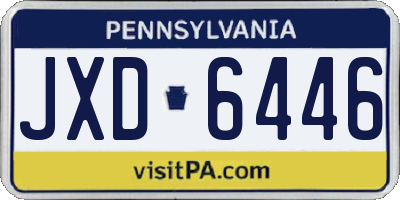 PA license plate JXD6446
