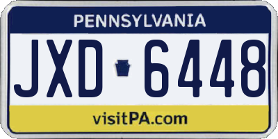 PA license plate JXD6448
