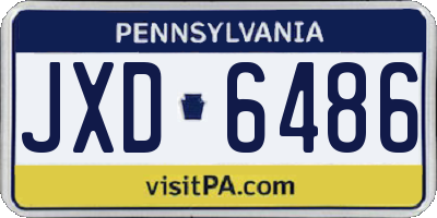 PA license plate JXD6486
