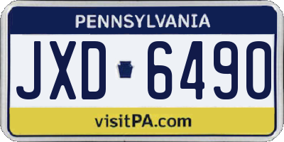 PA license plate JXD6490