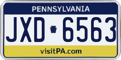 PA license plate JXD6563