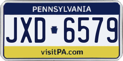 PA license plate JXD6579
