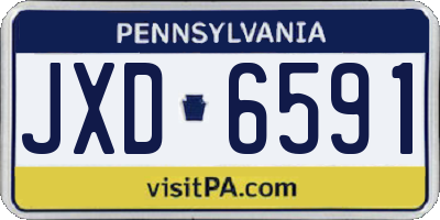 PA license plate JXD6591