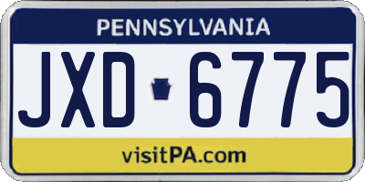 PA license plate JXD6775