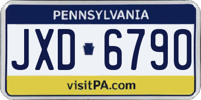 PA license plate JXD6790