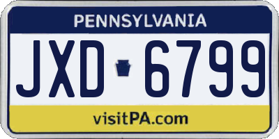PA license plate JXD6799
