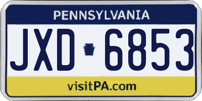 PA license plate JXD6853