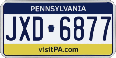 PA license plate JXD6877