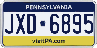 PA license plate JXD6895