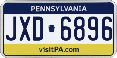 PA license plate JXD6896