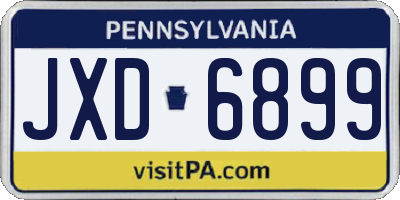 PA license plate JXD6899