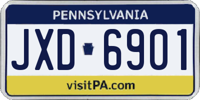 PA license plate JXD6901