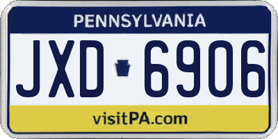 PA license plate JXD6906