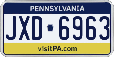 PA license plate JXD6963