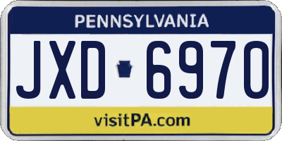 PA license plate JXD6970