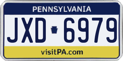 PA license plate JXD6979