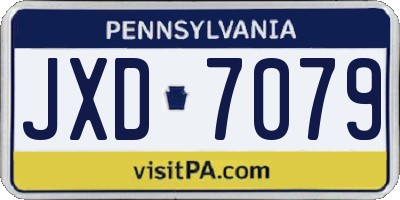 PA license plate JXD7079