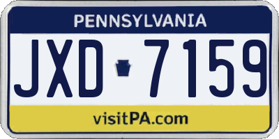 PA license plate JXD7159