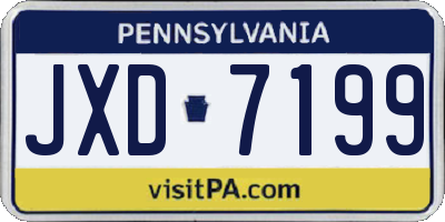 PA license plate JXD7199