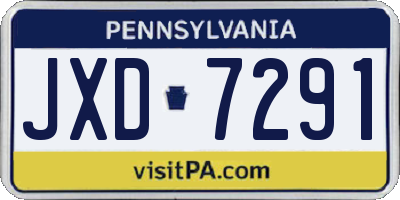 PA license plate JXD7291